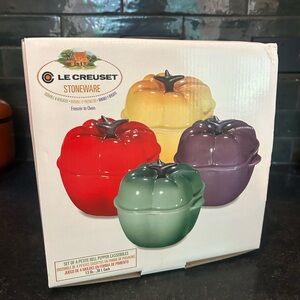 NEW Le Creuset Stoneware Bell Pepper Casserole Set